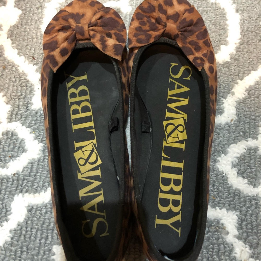 Sam and Libby Leopard print flats 8